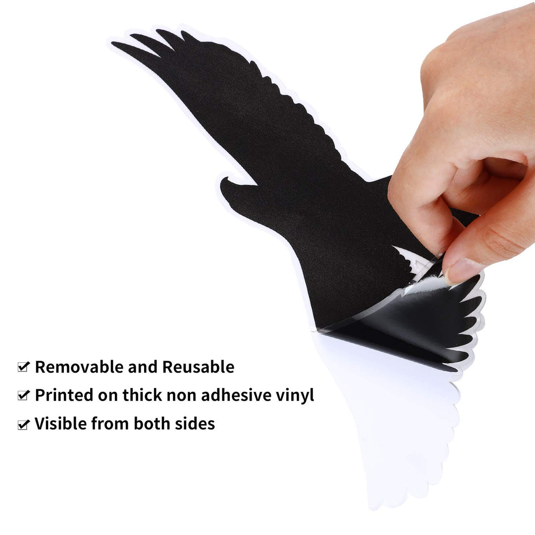 20 Pieces Large Size Anti-Collision Window Clings Bird Shape Window Sticker Alert Bird Window Decals for Preventing People and Bird Strikes on Window Glass Party Accessory