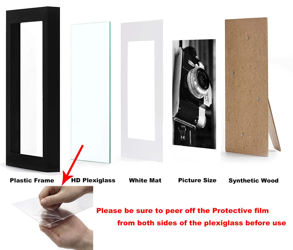 10x12 Picture Frames Set of 2,Black Picture Frame 10x12,Display Pictures 7x9 with Mat or 10x12 without Mat,Multi Photo Frames Collage for Wall Art Decorative or Tabletop Display