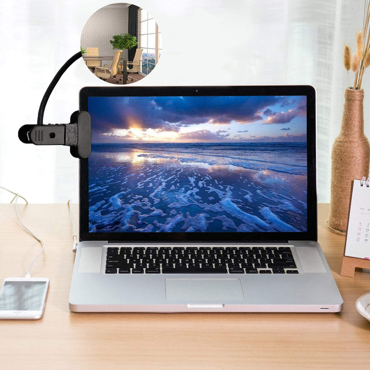 Clip On Convex Mirror, 4in Round Cubicle Corner Mirror Flexible Office Computer Security Mirror Blind Spot for Personal Privacy Safety