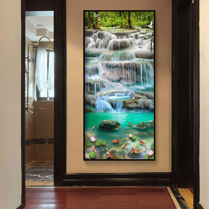 Diamond Painting Kits for Adults, DIY Large 5D Diamond Painting Waterfall (31.5 x 15.7 inch) Paint by Number with Gem Art Drill Diamond Painting Kits for Kids for Home Wall Decor