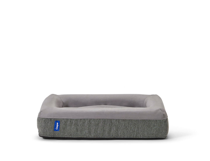 Dog Bed, Plush Memory Foam, Large, Gray