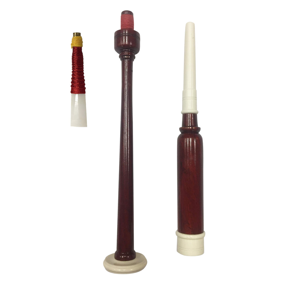 Standard Rosewood Highland Bagpipe Practice Chanter IMM Wooden Ivory Fitting with Famous Brown Scottish color comes with Reed