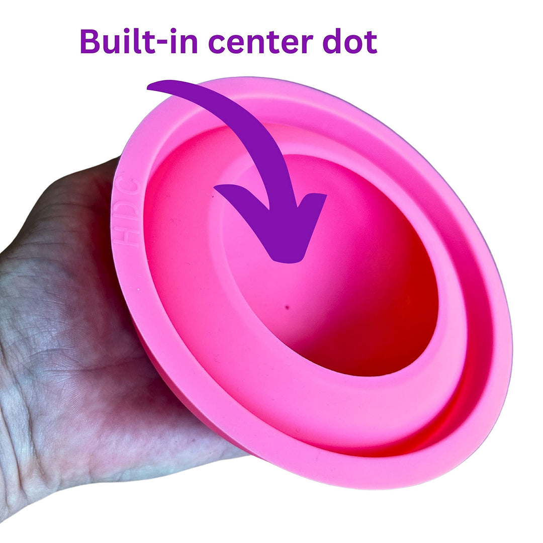 Stone Mold - for Making Stones for Painting - - Large Round Shape - Smooth Casting with inbuilt Center for Dotting Mandala and Stone dot Art - to Make Rocks for Painting