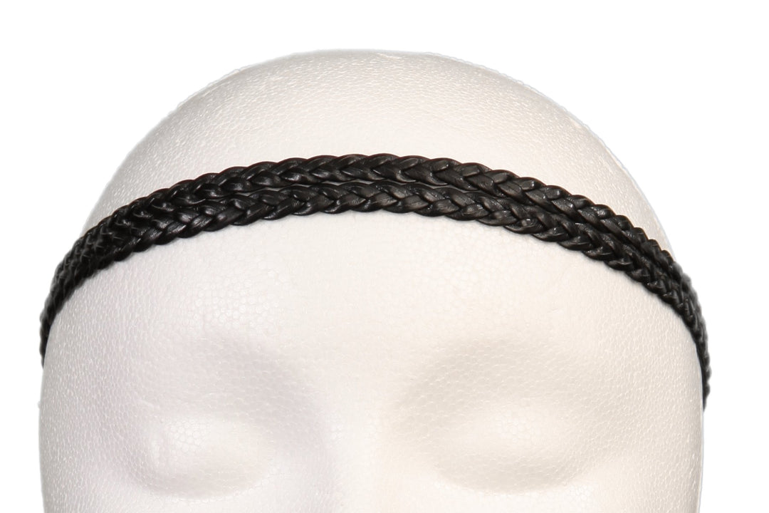 Headband, 2 Braid Stretch, Black