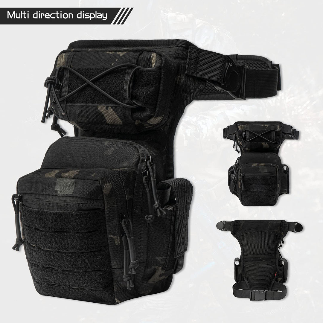 Drop Leg Bag for Men Women Military Tactical Thigh Pack Pouch Multifunctional Tactical Package Outdoor Hiking Thigh Bag, Nylon
