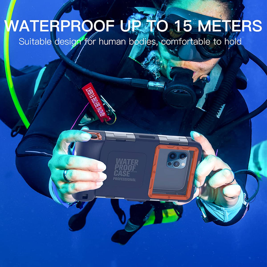 AICase (2nd Gen Universal Waterproof Underwater Photography Housings for iPhone 12/12 Pro/12 Mini/12 Pro Max/11//XR/8/7/6[50ft/15m], Diving Case for Galaxy S21 5G/S21 Plus/S21 Ultra/Note 20/10/S10