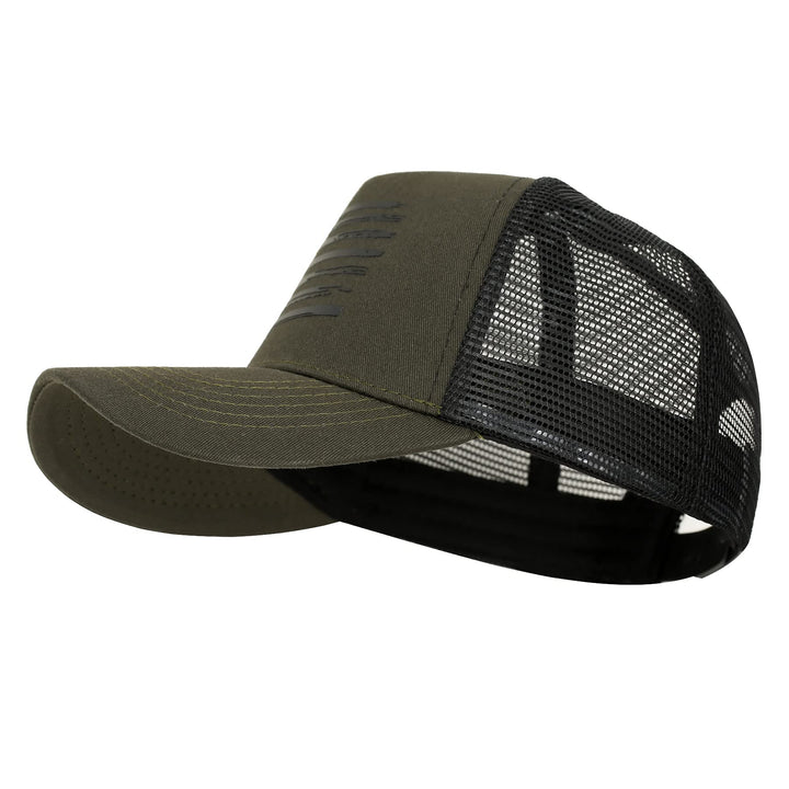 Baseball Cap American Flag Trucker Hat for Men Women 3D Embossed Logo Adjustable Outdoor Mesh Snapback Hat