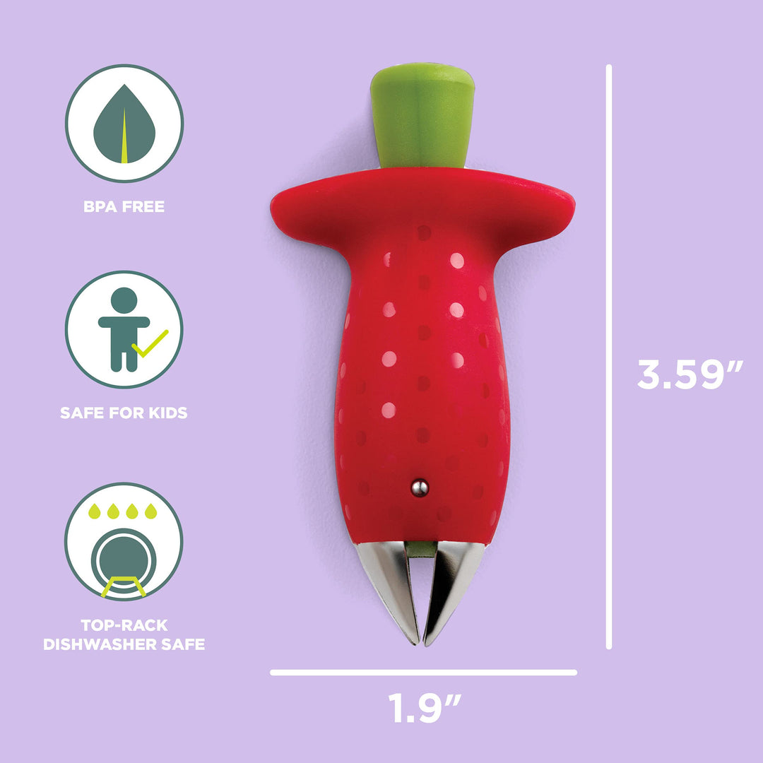 Chef&#39;n Original Stem Gem Strawberry Huller, Red