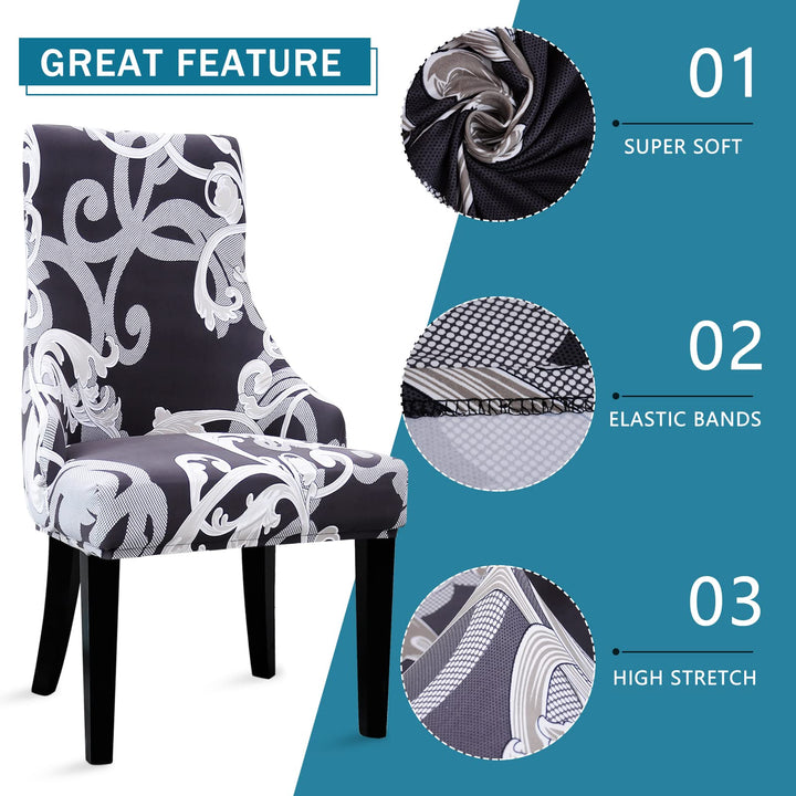 Liykimt Stretch Wingback Side Chair Slipcover-Accent Ch