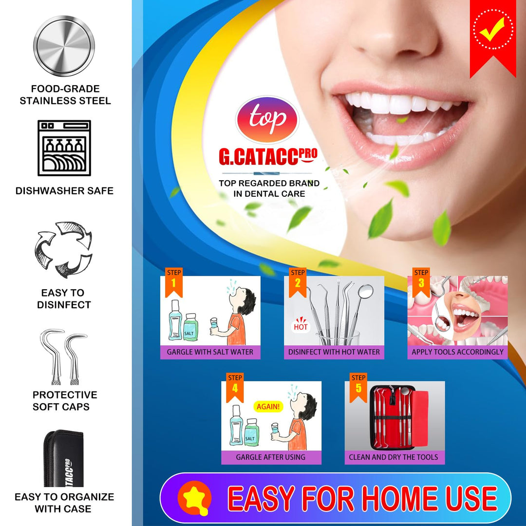 G.CATACC Dental Tools, Dental Pick Teeth Cleaning Tools