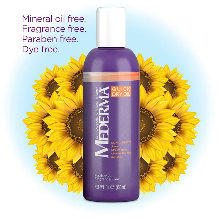 Mederma Skin Care Quick Dry Oil for Stretch Marks, 3.4 Oz