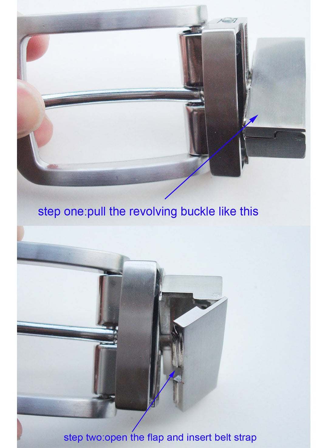 Men&#39;s Solid Buckle Automatic Ratchet Leather Belt Buckle Head (brush gunmetal gray)