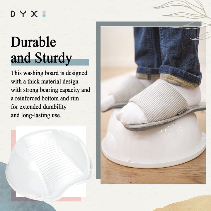 Washboard Washing Clothes Hand Wash Board - Bucket, Basin for Laundry