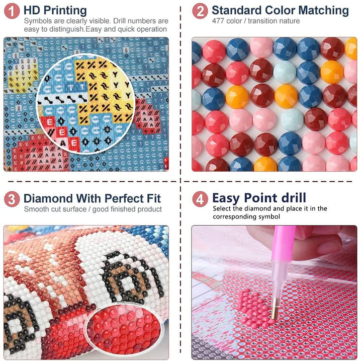 5D DIY Diamond Painting Kits for Adults Cross 12x16inch,Round Full Drill Beads Diamond Art Dots Craft Set,I can do All Things Through Christ who Strengthens me