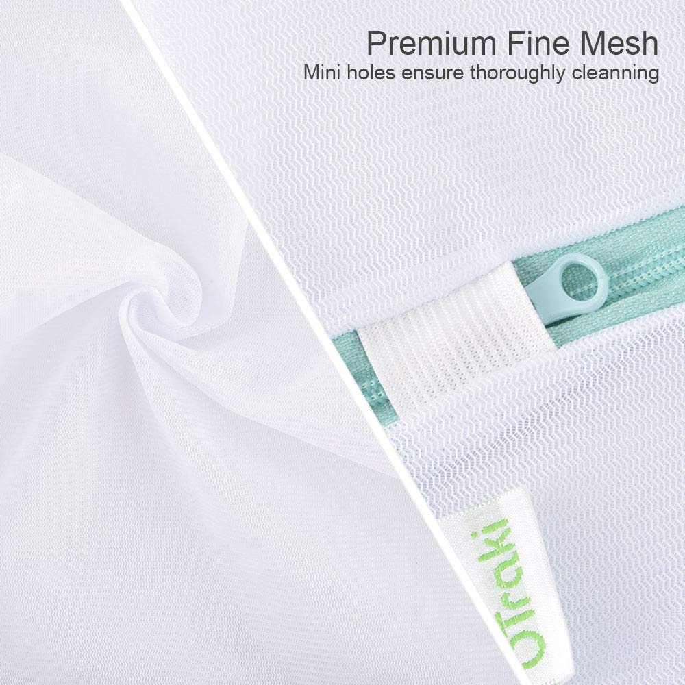 Mesh Laundry Bag for Delicates 2 Pack Garment Wash Bag 24 x 32 inch Zippered Large Washing Machine Bags for Sweater Dirty Clothes Washer Dryer Net Protector Travel College Dorm Organizer