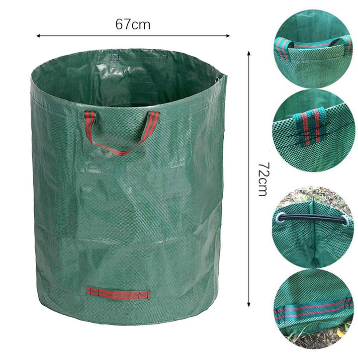 Garden Yard Waste Bags Sacks, Reuseable Gardening Lawn Leaf Bag Garden Tote Debris Container Pop up Grass Bin Landscape Pool Leaves Collector 272L