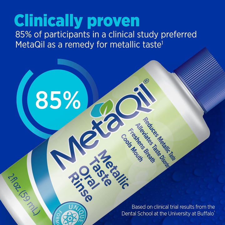 MetaQil Oral Rinse, Proven to Relieve Metallic, Bitter 