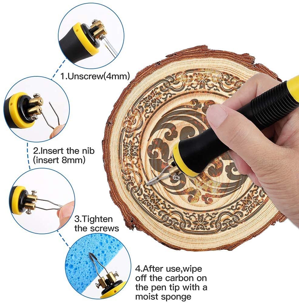 Pyrography Pen Handpiece Replacement Pen Accessories for Wood Burning Burners Tool