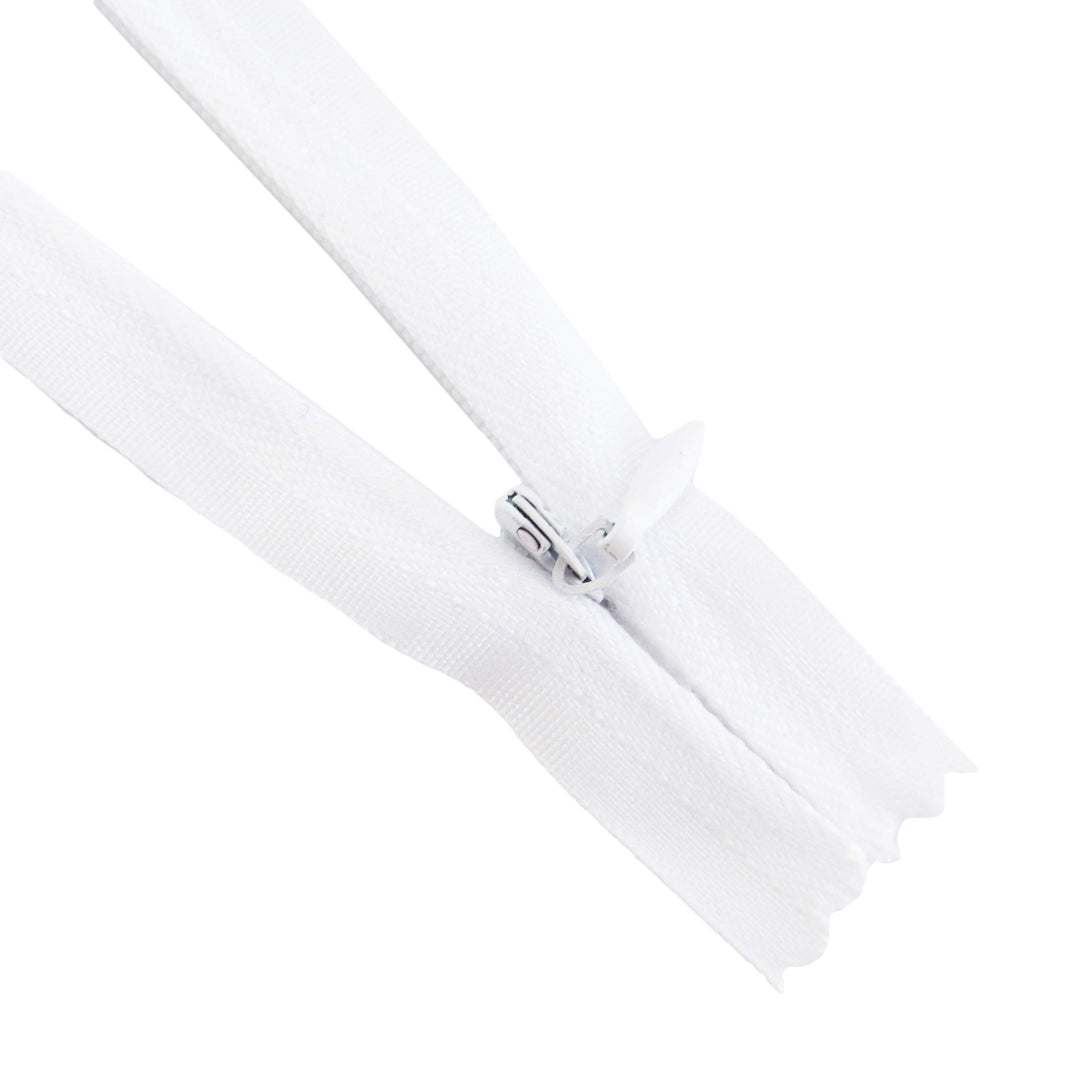 Invisible Zippers, Nylon Coil, 3, 2 Pieces (White, 18 inch)