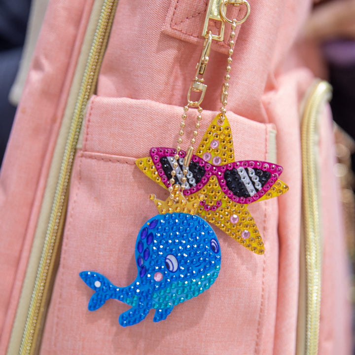 Arts and Crafts for Kids Ages 8-12 - Creat Your Own GEM Keychains-5D Diamond Art by Numbers GEM Art Kits for Kids Girls Toddler Crafts Age 6-7 6-8 10-12 (Ocean)