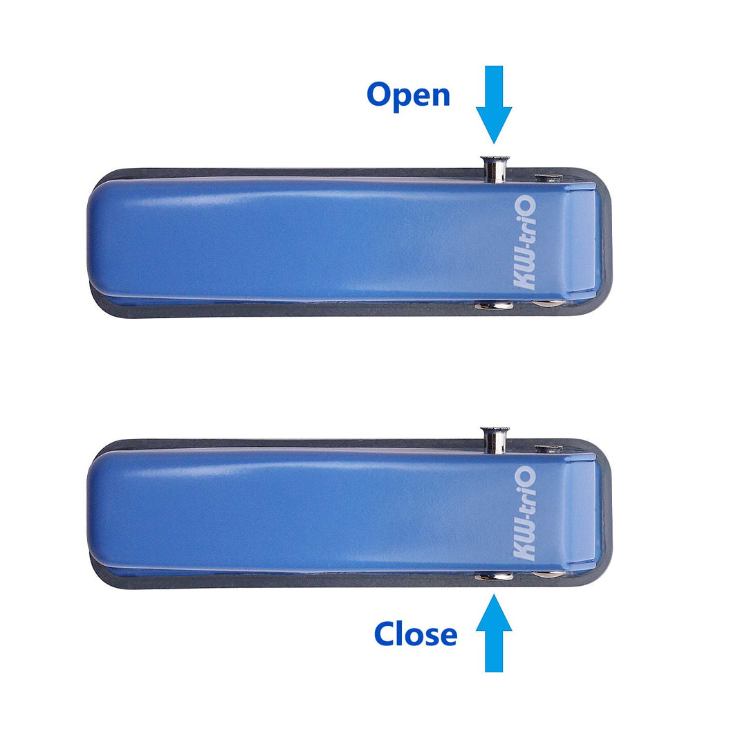 Metal Hole Punch Single Hole Puncher, Low Force, 20 Sheets Punch Capacity, 1/4 Holes, Paper Punch for Binder Hand Punches with Skid-Resistant Base for Paper, Chipboard, Index Cards, Thin Metal,Blue