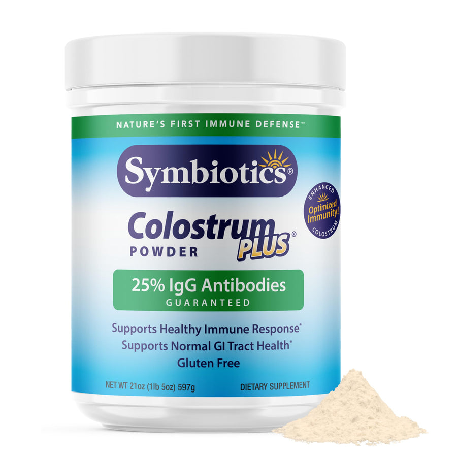 Colostrum Plus Powder 21 oz (597 g) - Immunity Support - Promotes Athletic Performance and Optimal Iron Levels - Immunoglobulin - 25% lgG Antibodies - Gluten Free