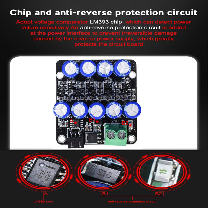 BIGTREETECH UPS 24V V1.0 Resume Printing While Power Off Module Sensor for SKR V1.4 Turbo/SKR Mini E3 V3.0/Octopus V1.1/Manta M4P/M5P/M8P, Ender-3 CR-10 3D Printer Parts