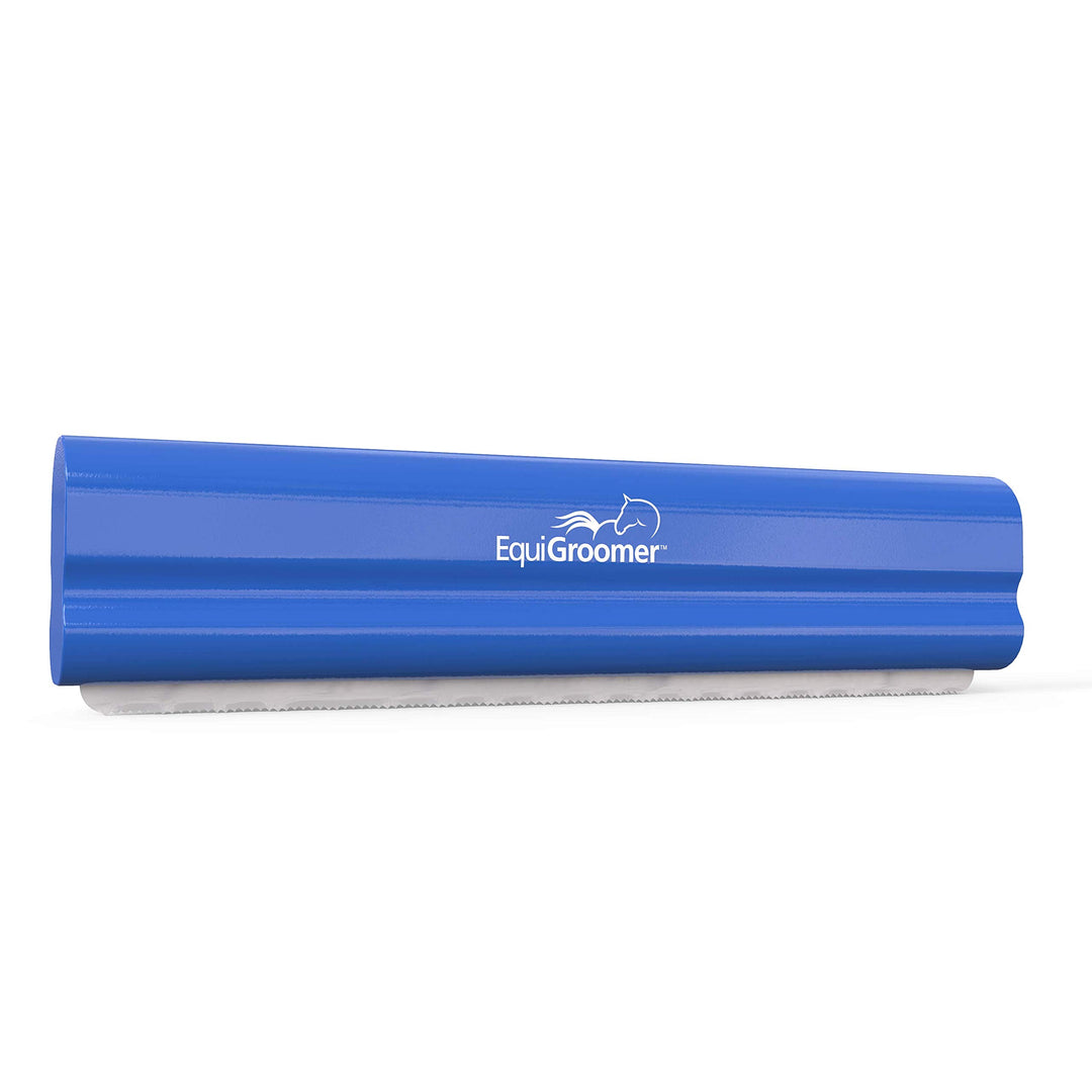 EquiGroomer Deshedding 8 Brush for Horses | Blue | Undercoat Tool for Large Pets With Short and Long Hair | Comb Removes Loose Dirt, Hair and Fur | Professional Horse Brush for Grooming Shedding