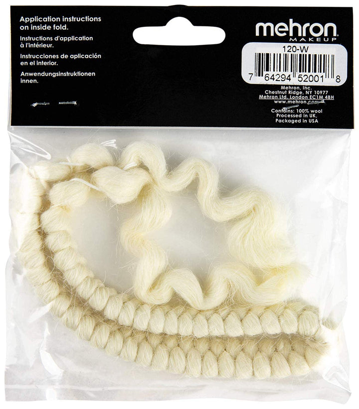Makeup Crepe Hair 12-inch Braid (White)
