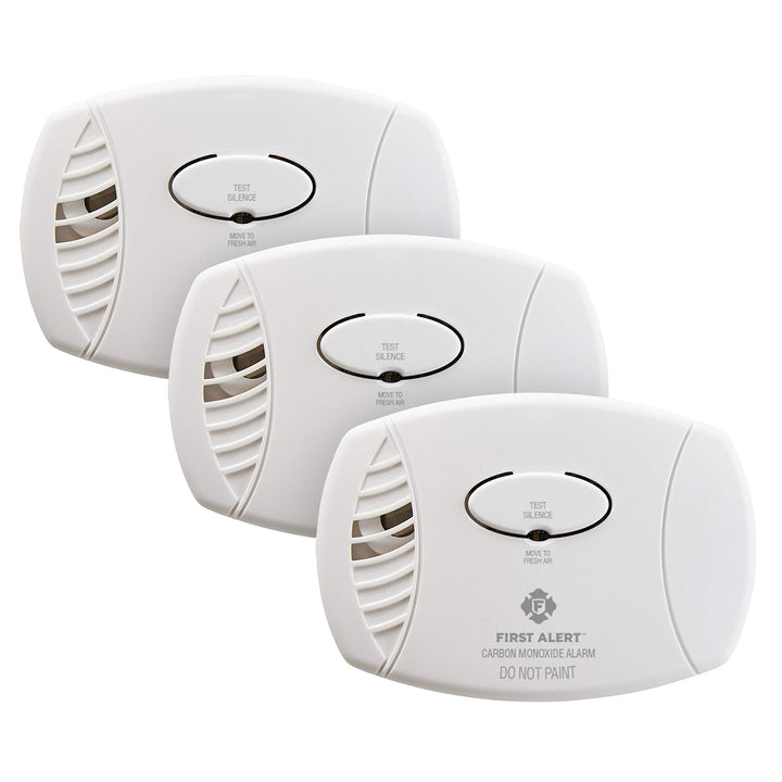 CO400-3 Carbon Monoxide Detector, Battery Operated, White , 3-Pack -CO400-3