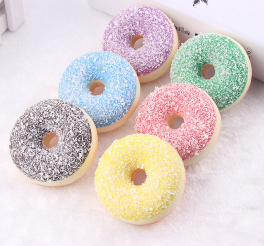 6 PCS Realistic Artificial Donuts Fake Cake Dessert Model Photography Props Home Decoration
