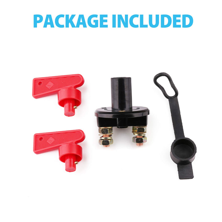 Battery Disconnect Switch with Keys, 12V-24V Battery Ki