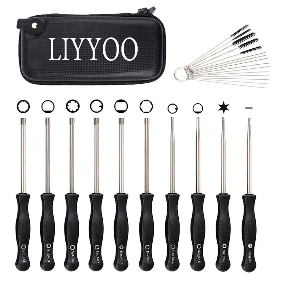 Carburetor Adjustment Screwdriver Tools, Carburetor Adjusting Tool (10pcs) for Common 2 Cycle Carburator Small Engine Carburetor Adjusting Tool with Carburetor Cleaning Brush Needle Kit