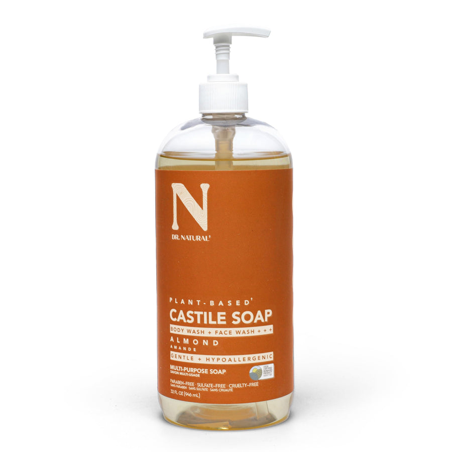 Almond, Almond : Dr. Natural Pure-castile Liquid Soap, Almond, 32 Ounce