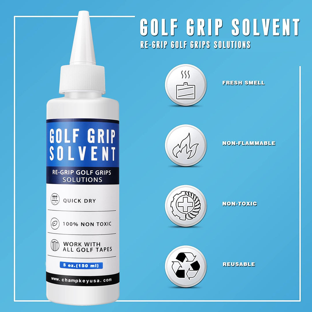 Deluxe Grip Repair Kits for Regripping Golf Clubs - Inlcudes Hook Knife, 2 x 10 Professional Tapes, 5 oz Solvent and Rubber Vise Clamp(All Repair Kits)