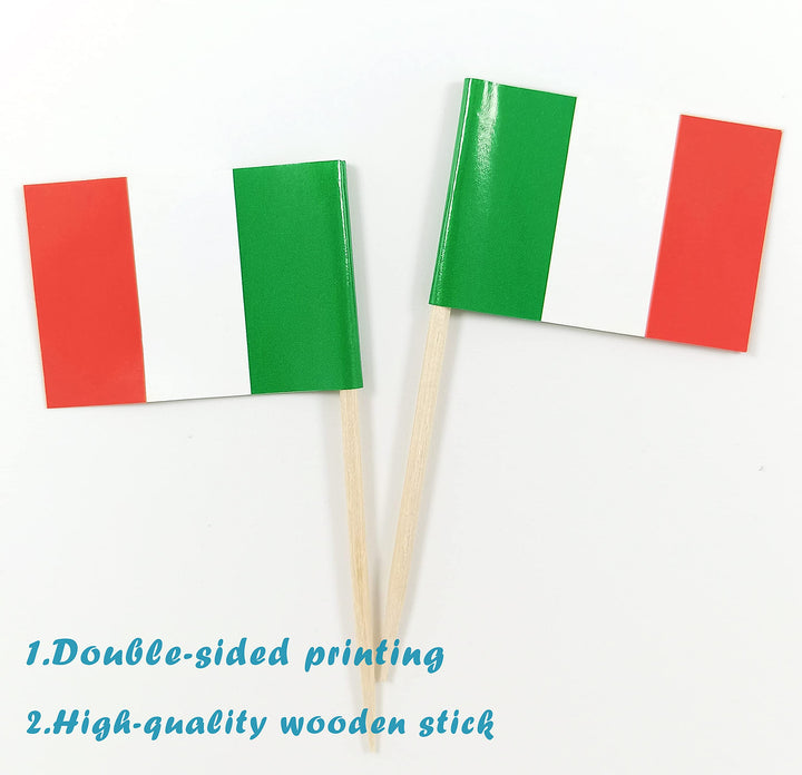Italy Toothpick Flag Italian Mini Small Cupcake Topper Flags, 200pcs