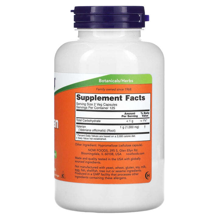NOW Foods Supplements, Valerian Root (Valeriana officin