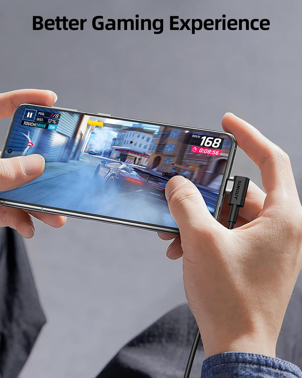 USB C 90 Degree Cable 1FT, 2-Pack Right Angle 3A USB 2.0 Type C Fast Charge & Sync Cord Compatible with Samsung Galaxy S20 S10 S9 S8 Plus S10E, A10e A20 A50 A51 A71, Note 20 10, Moto G7 G8