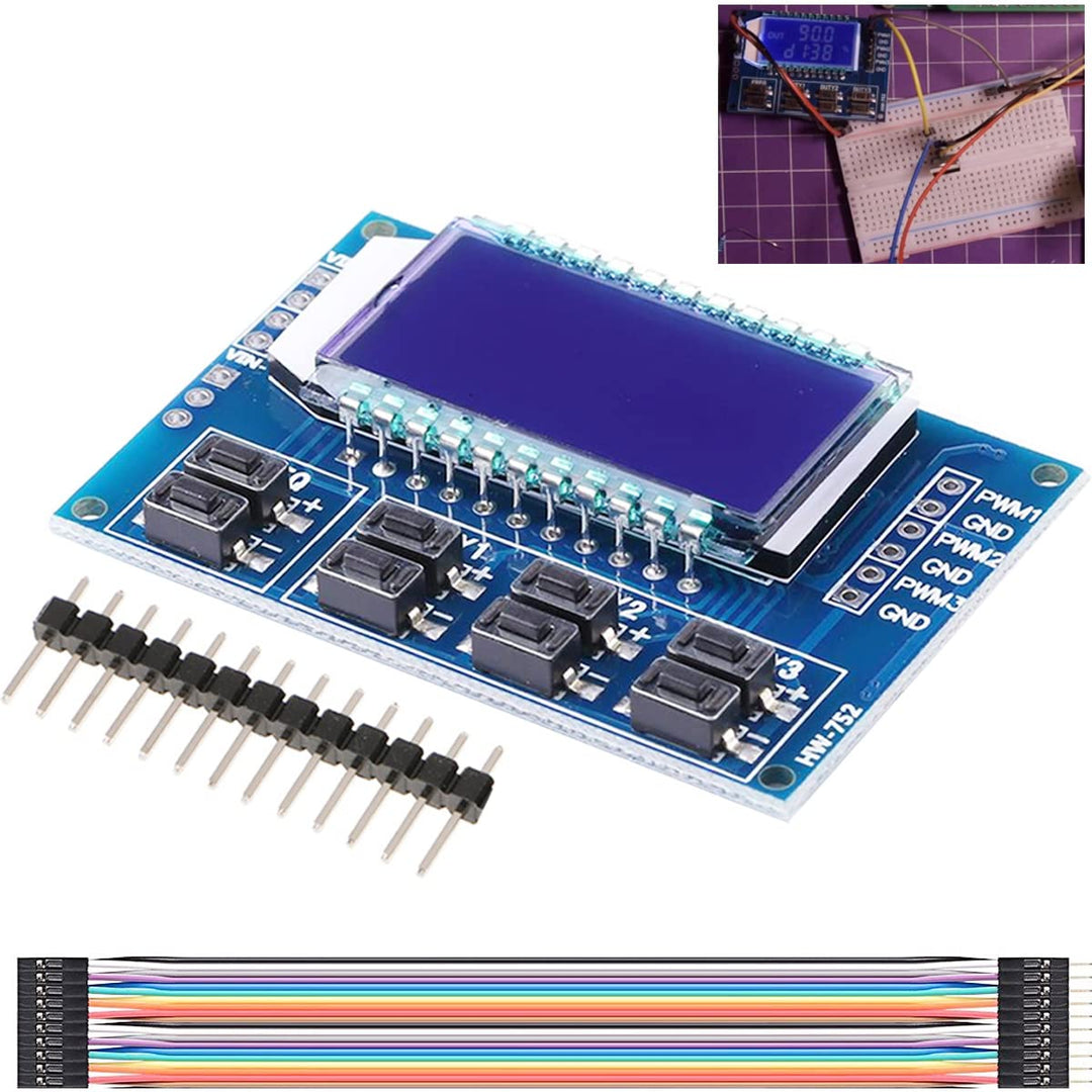 DKARDU 3 Channel PWM Pulse Signal Generator Adjustable 