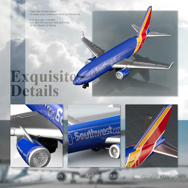1/400 Southwest Plane Model Planes Airplane Plane Aircraft Model for Collections and Displays