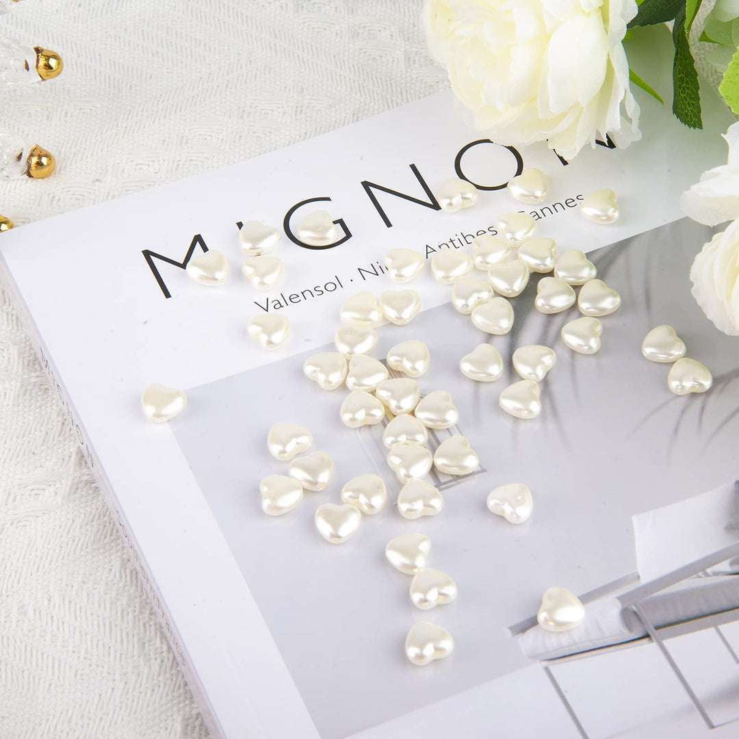 200 Pcs Abs Imitation Pearl Beads-10Mm White Butterfly Star Heart Bowknot Beads-Aesthetic Beads For Jewelry Making Bracelets Necklace