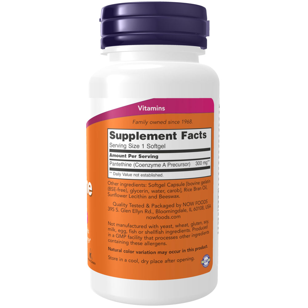 Supplements, Pantethine (Coenzyme A Precursor) 300 mg, Cardiovascular Health*, 60 Softgels