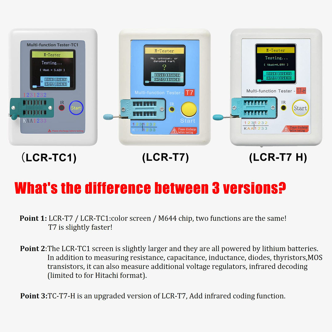 Aideepen High Precision Transistor Tester T7 TC-T7-H Mu