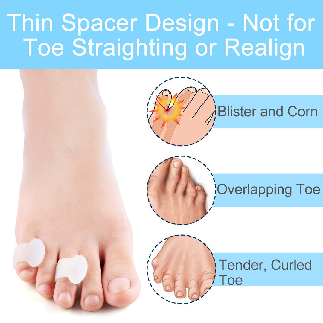 Povihome 10 Pack Pinky Toe Separators, Toe Spacers to S