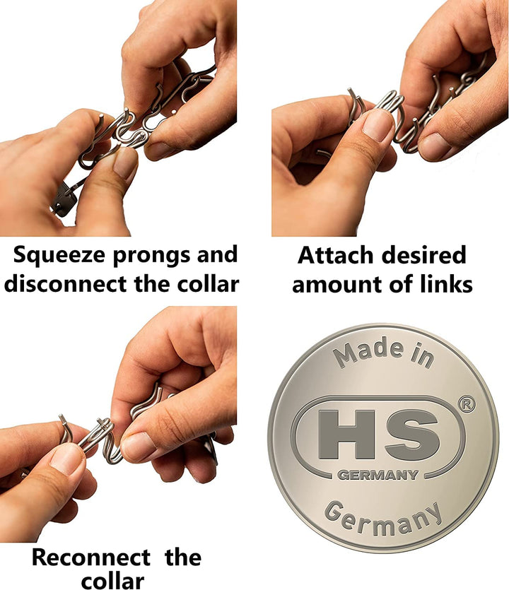 2.25mm Prong Collar Extra Links Chrome Plated (3 pack)