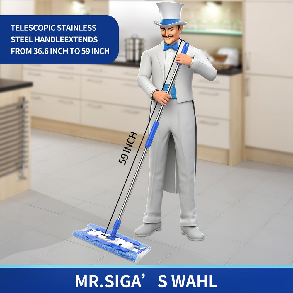 MR.SIGA Professional Microfiber Mop for Hardwood, Lamin