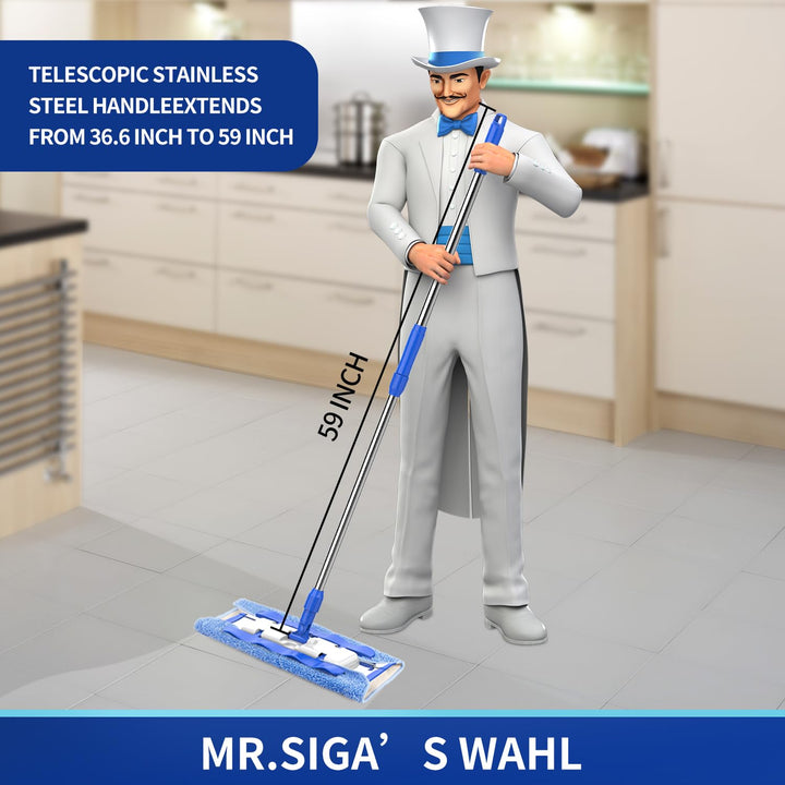 MR.SIGA Professional Microfiber Mop for Hardwood, Lamin