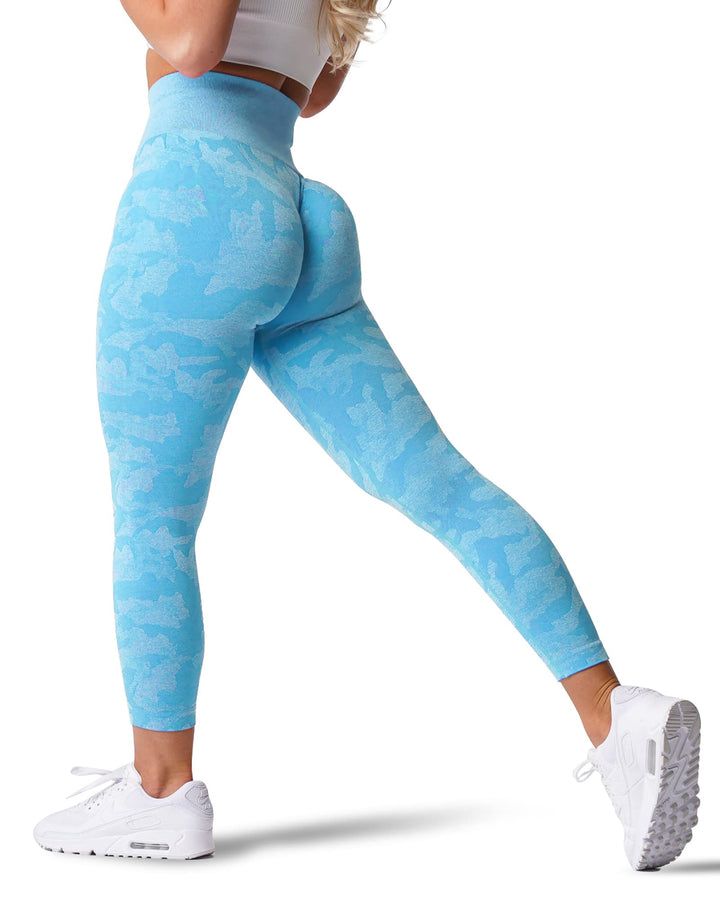 Women&#39;s Scrunch Butt Lifting Workout Leggings for Women Seamless High Waisted Gym Yoga Pants (W426-Blue-M)