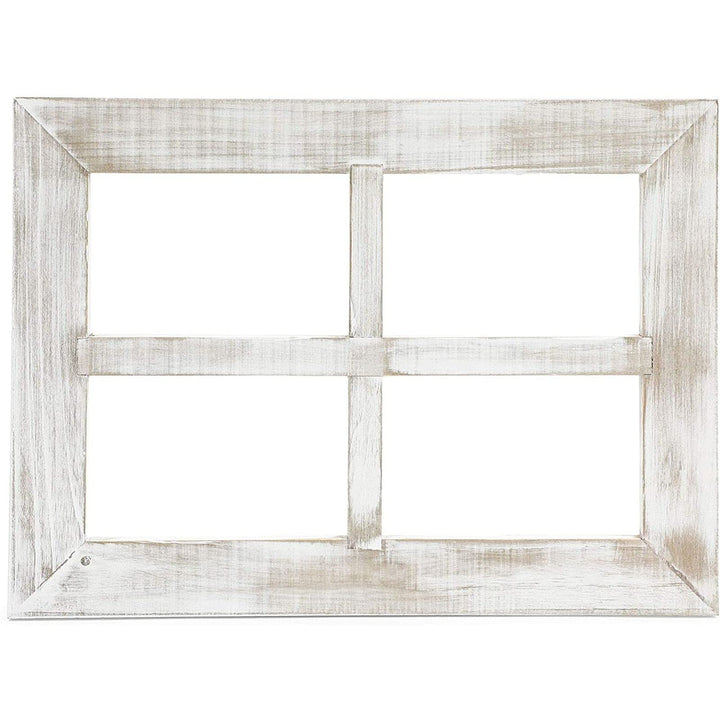 White Window Frame Farmhouse Wall Decor (11 x 15 Inches, 2 Pack)
