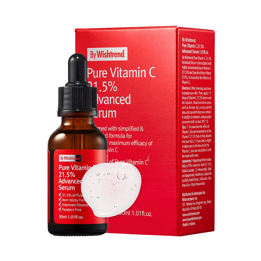 [By Wishtrend] Pure Vitamin C21.5% Advanced Serum 30ml, Clear and Healthier Skin, Korean vitamin c serum